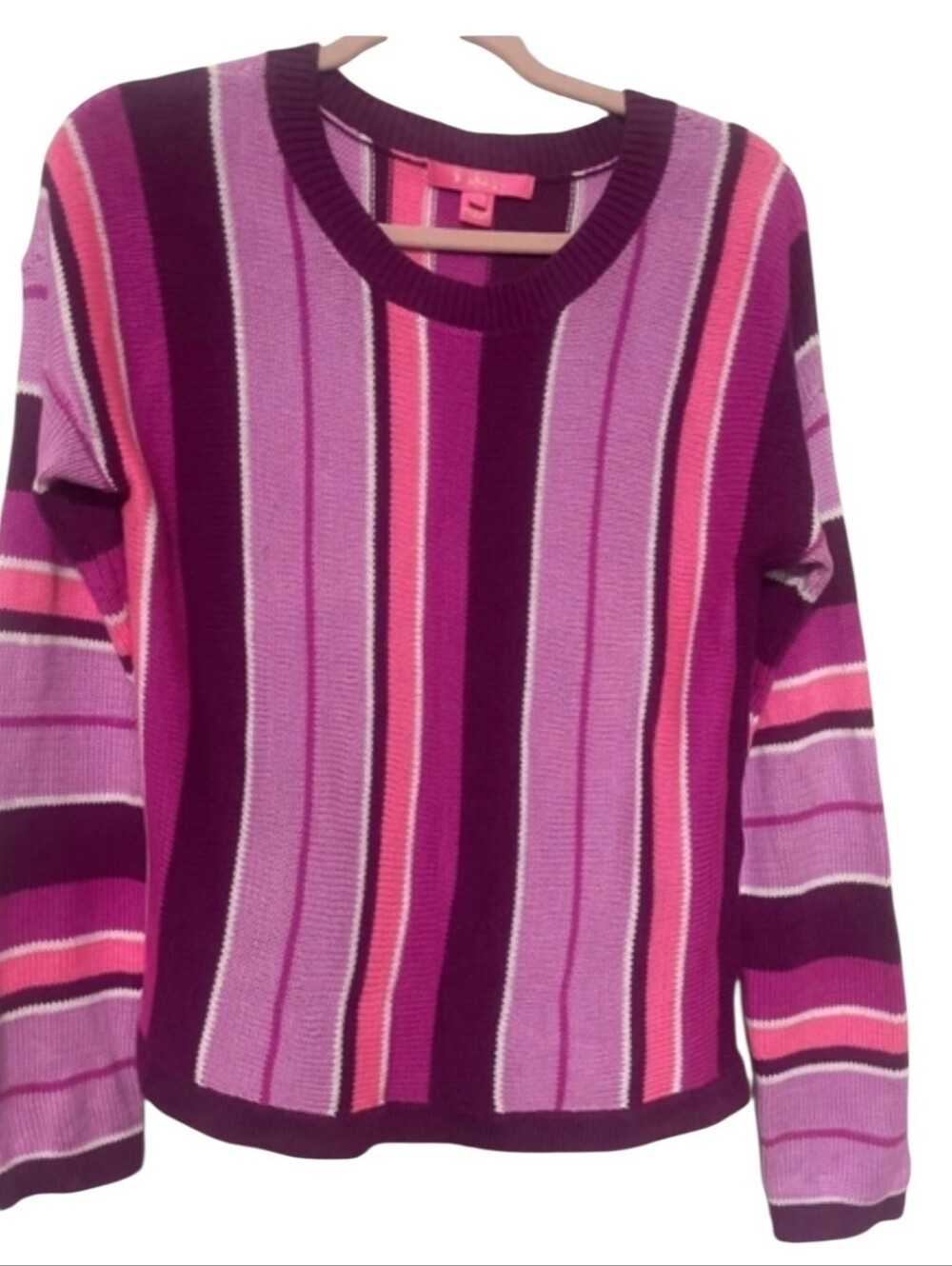 Lilly Pulitzer Size Medium Pink Striped Sweater